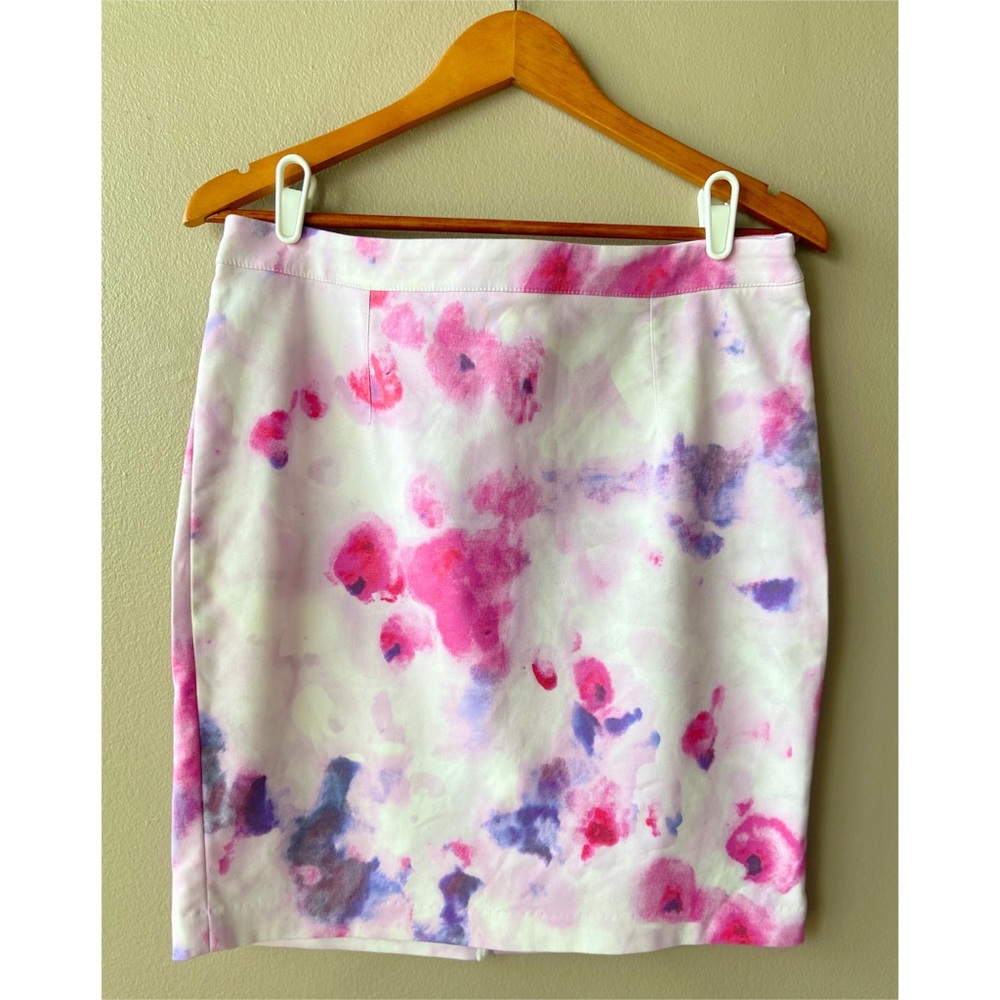 Watercolor Abstract Print Skirt || Willi Smith